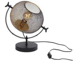 Gifts Amsterdam Tafellamp Wire 27x27x40 cm metaal zwart en goudkleurig