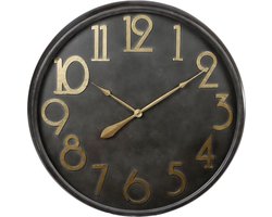 Gifts-Amsterdam-Wandklok-80,5-cm-antiekzwart-en-goudkleurig