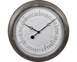 Gifts Amsterdam Wandklok Met Geschreven Letters 61x61x7 Cm Metaal