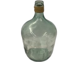 gifts decoratiefe vaas/fles licht groen/blauw