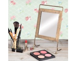 Gifts - Spiegel - Metaal op Poten - goud/brons - L11xB17,5xH31 cm