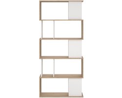 Giga Living Boekenkast Maze - Wit - 80x31x174cm