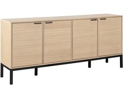 Giga Living Dressoir Eloi - 180x40x80cm - Wit Eiken Fineer