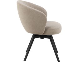 Giga Living Eetkamerstoel Durin - Met Armleuning Beige - Stof - 58,5x60x80