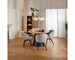 Giga Living Eettafel Skagen - Rond 120x120x75cm - Eiken Naturel