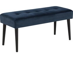 Giga Living Halbankje Odin - Navy Blauw Stof - 95x38x45cm