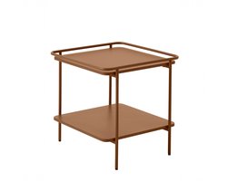 Giga Living Nachtkastje Yuba - Oranje Metaal - 45x45x44,3cm