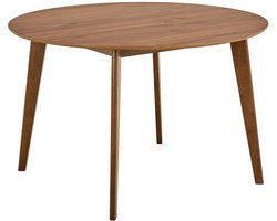 Giga Living Ronde Eettafel Levi - Ø120x76cm - Walnoot Fineer - Rechte Poot - 2-4 Personen