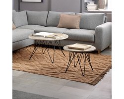 Giga Living Salontafel Hermanson - 80x80x46,2cm - Grijs Marmer