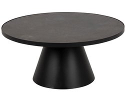 Giga Living Salontafel Sjors - Zwart Keramiek - Ø85,7x40cm