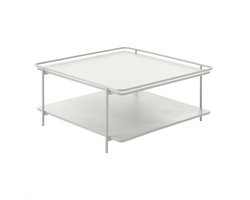 Giga Living Salontafel Yuba - Wit Metaal - 75x75x34,3cm
