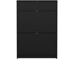 Giga Living Schoenenkast Zwart - 1 Lade - 2 Vakken - Schoenenkast Shoes - 70x24x101cm