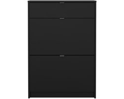 Giga Living Schoenenkast Zwart - 1 Lade - 2 Vakken - Schoenenkast Shoes - 70x24x101cm
