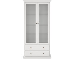 Giga Living Vitrinekast Paris - Wit - 100x200x40cm