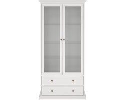 Giga Living Vitrinekast Paris - Wit - 100x200x40cm