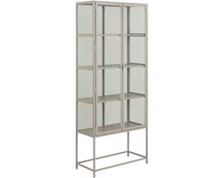 Giga Living Vitrinekast Varven - Grijs - 77x35x186cm