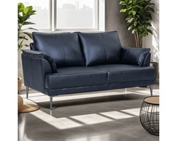 Giga Meubel 2-Zits Bank Soul - Zwart - Leer - 160x90x88cm