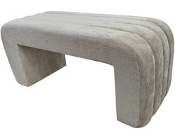 Giga Meubel Bankje Sera - Stof - Beige - 2-zits - Halbankje