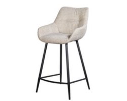Giga Meubel Barstoel Joah - Beige Stof - Zithoogte 63cm - Set van 2
