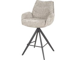 Giga Meubel Barstoel Lounge - Zand - Draaibaar - Zithoogte 67cm - Set van 2