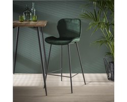 Giga Meubel Barstoel Velvet - Groen