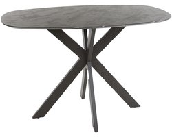 Giga Meubel Bartafel Kruisframe - Keramieklook - 140x80x93cm