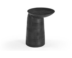 Giga Meubel Bijzettafel Ebbe - Zwart - Mangohout - 43x34cm