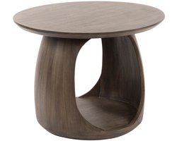 Giga Meubel Bijzettafel Flow - Bruin Acaciahout - 60x60x46cm