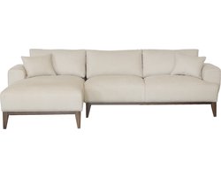 Giga Meubel Chaise Longue Bank Bordeaux - 3-Zits - Links - Beige