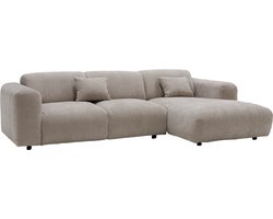 Giga Meubel Chaise Longue Bank Dijon - 3-Zits - Rechts - Beige