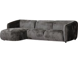 Giga Meubel Chaise Longue Bank Lille - Mokka Stof - 3-zits Links - 275x150x70cm