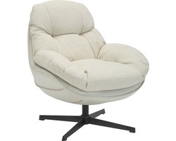 Giga Meubel Draaifauteuil Leonne - Beige Stof - 88x81x91cm