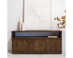 Giga Meubel Dressoir Luxurious - Donkerbruin Mangohout - 180x40x85cm