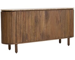 Giga Meubel Dressoir - Mangohout/Travertin - Bruin - 175cm