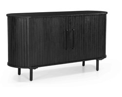 Giga Meubel Dressoir Merel - Metaal/Mangohout - Zwart - 140cm