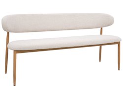 Giga Meubel Eetkamerbank Alexia - Stof - Beige/Naturel - 160x55x77cm