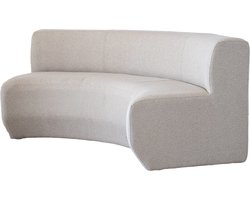 Giga Meubel Eetkamerbank Ivar - Greige Stof Metaal - 210x85x85cm