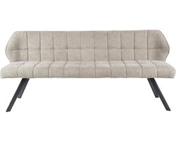 Giga Meubel Eetkamerbank Raster - Zand Bouclé - 180x59x84cm