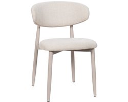 Giga Meubel Eetkamerstoel Alexia - Beige/Beige - Set van 2
