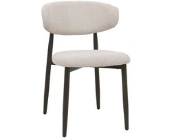 Giga Meubel Eetkamerstoel Alexia - Beige/Brons - Set van 2