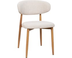 Giga Meubel Eetkamerstoel Alexia - Beige/Naturel - Set van 2