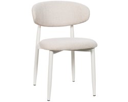 Giga Meubel Eetkamerstoel Alexia - Beige/Wit - Set van 2
