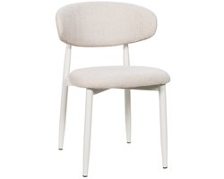 Giga Meubel Eetkamerstoel Alexia - Beige/Wit - Set van 2