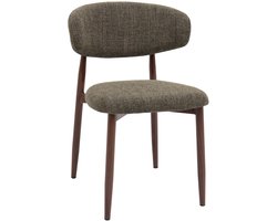 Giga Meubel Eetkamerstoel Alexia - Groen/Walnoot - Set van 2