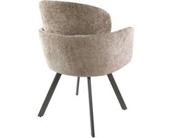 Giga Meubel Eetkamerstoel Embrace - Zand - Draaibaar - Set van 2