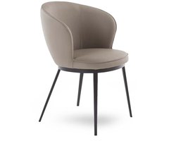 Giga Meubel Eetkamerstoel Gain - Taupe PU Leer - Zithoogte 48cm