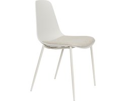 Giga Meubel Eetkamerstoel Jeffrey - Wit - Zithoogte 48cm