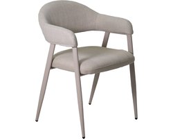 Giga Meubel Eetkamerstoel Linde - Beige Stof - Zithoogte 47cm - Set van 2