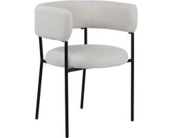 Giga Meubel Eetkamerstoel Malene - Stof - Beige - Set van 2