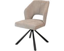 Giga Meubel Eetkamerstoel Mara - Stof - Beige - Set van 2